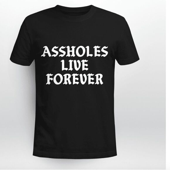 Assholes Live Forever Shirt Heather Grey & Black XL - Picture 1 of 7